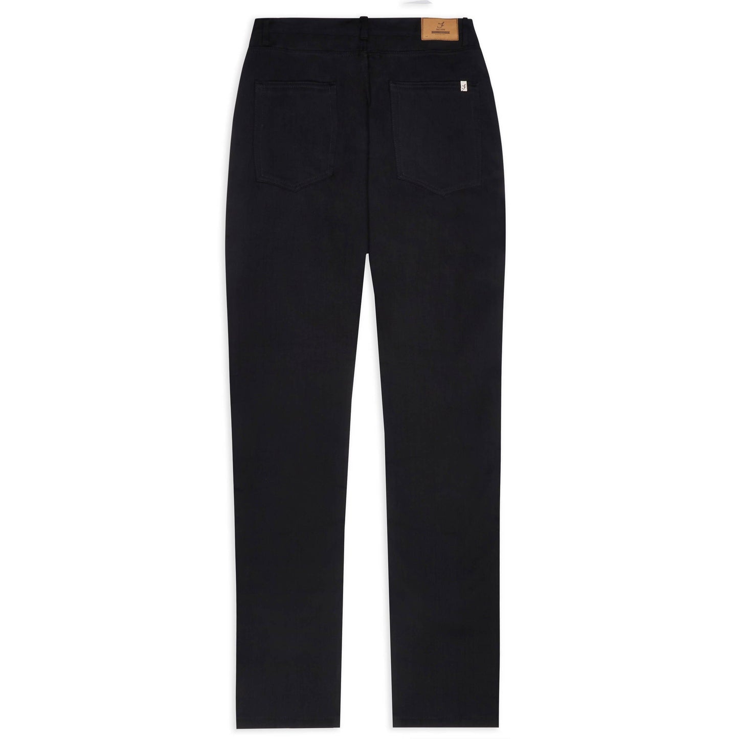 Garrison - slim fit back view double black 12oz Japanese selvedge jeans