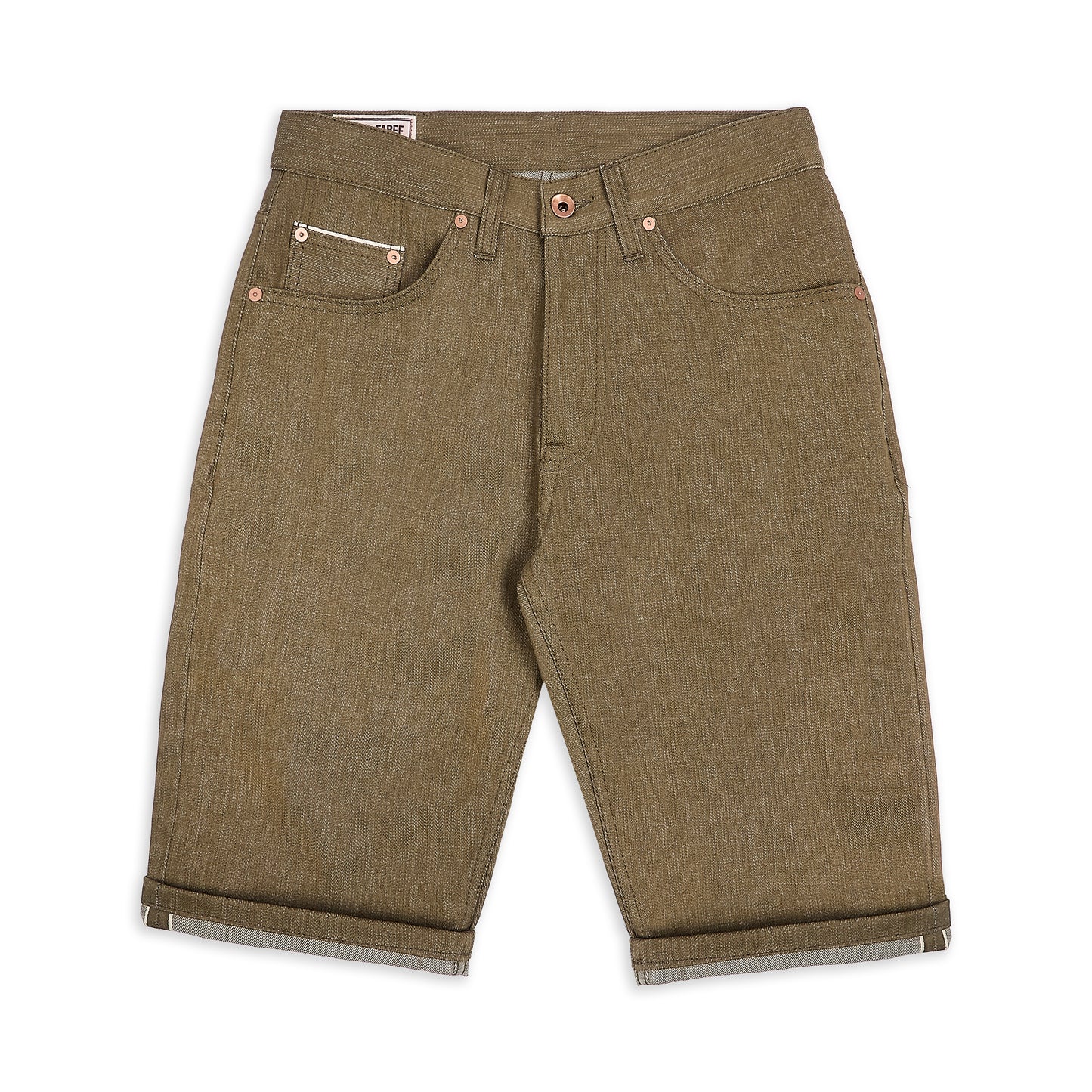 Preorder: FD Denim shorts 10.5oz Japanese Green selvedge