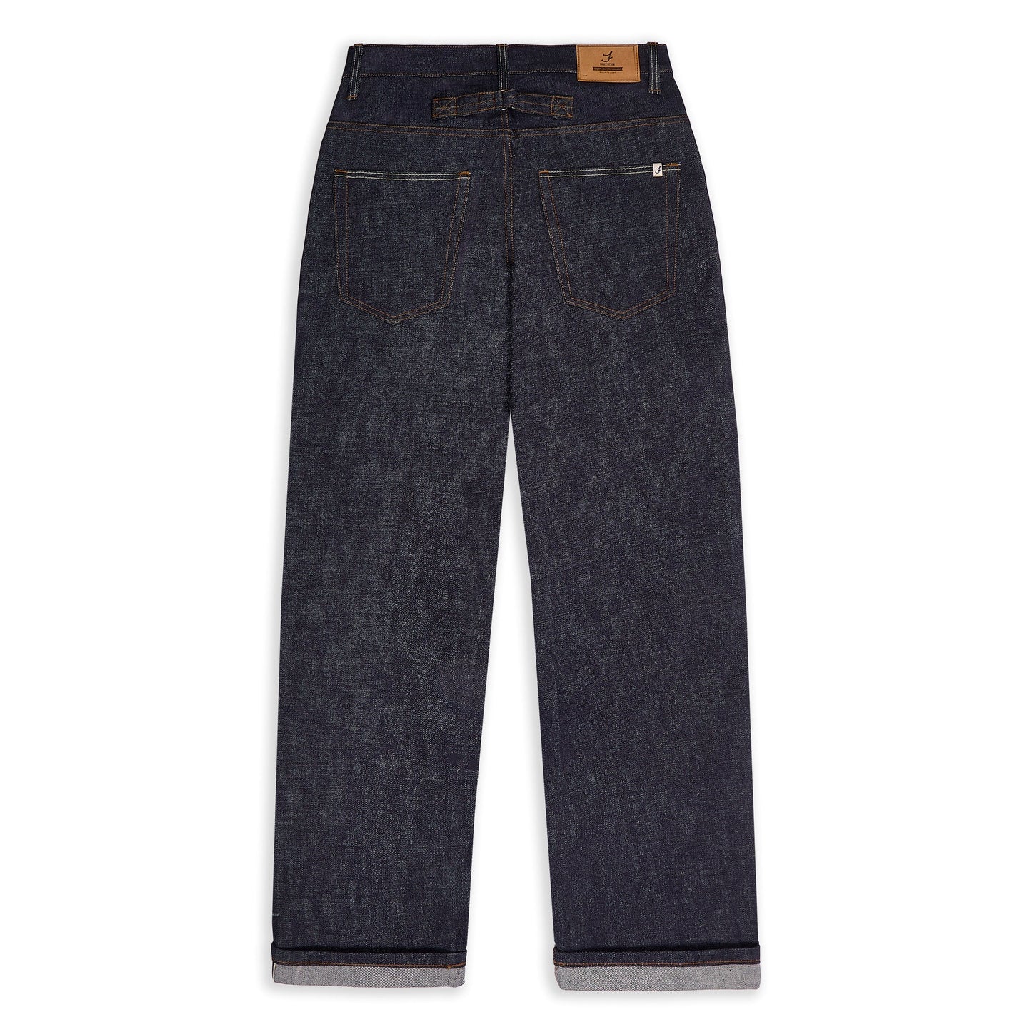 Camden - Loose Fit Jeans. 15oz Japanese red line Selvedge Denim. Wide Leg, High-Waisted.
