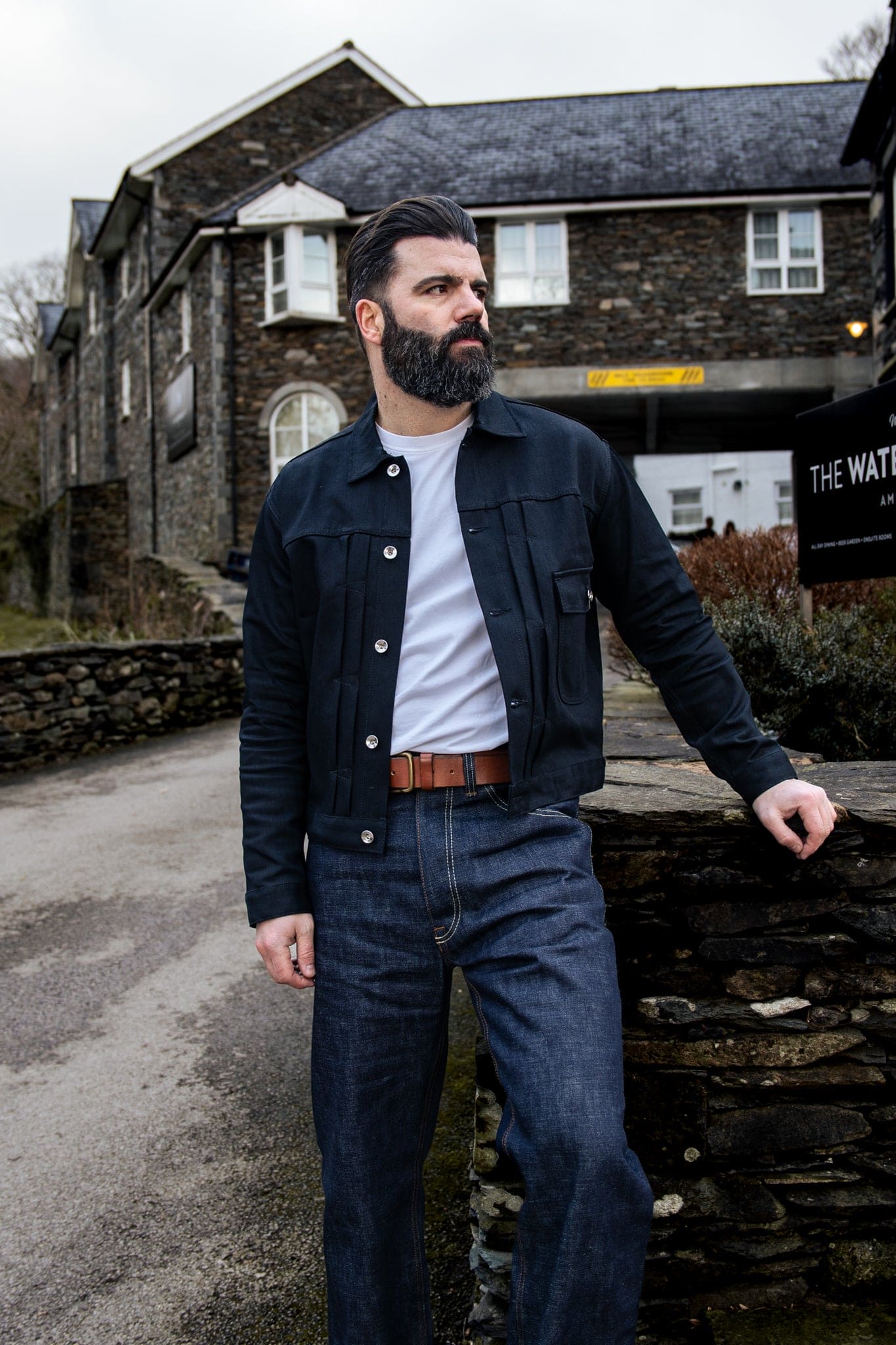 PREORDER FD type l denim jacket. 14oz Japanese double black