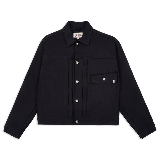PREORDER FD type l denim jacket. 14oz Japanese double black