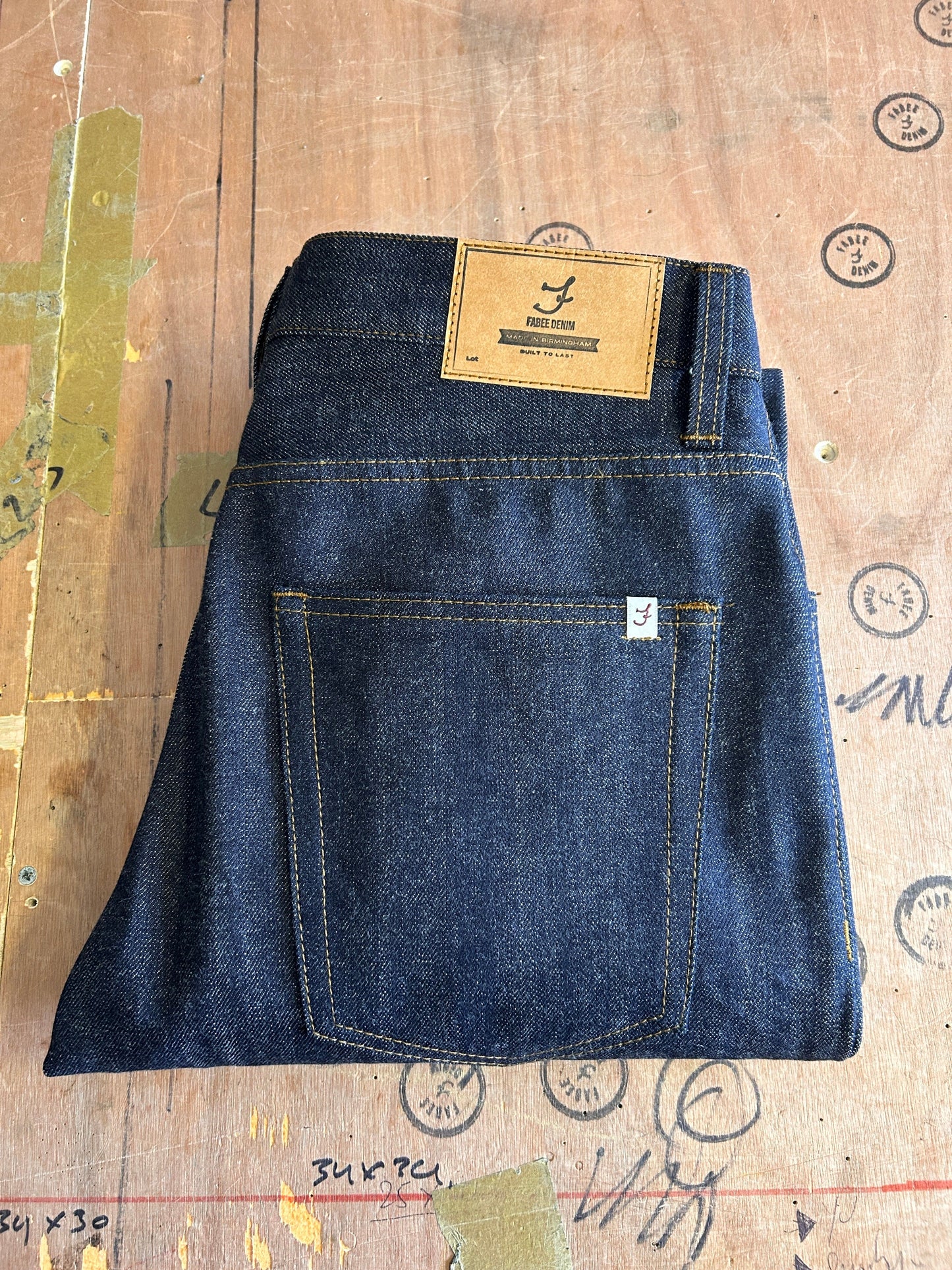 Available from Stock: Albion 13oz Japanese Blue Line Selvedge Denim (Indigo x Beige Weft) – Limited Stock