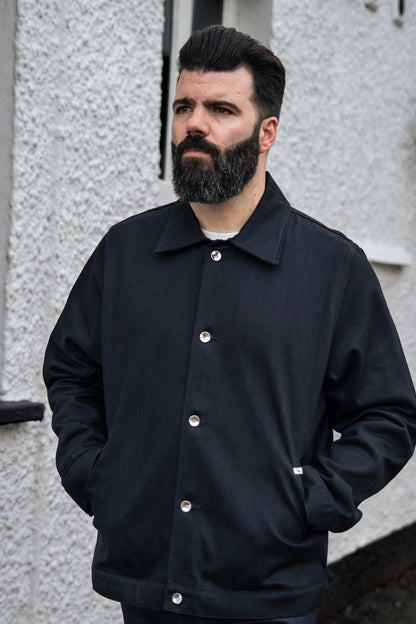 Preorder Tommy worker (utility) jacket Black. 14oz Japanese double black