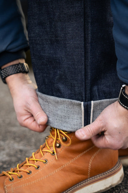 Camden - Loose Fit Jeans. 15oz Japanese red line Selvedge Denim. Wide Leg, High-Waisted.